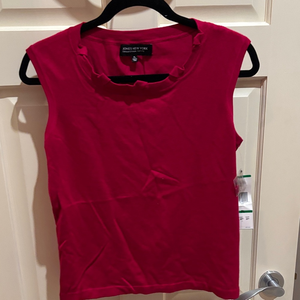 Jones New York Women's Vibrant Red Tank Top